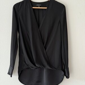 RAG & BONE BLACK SILK BLOUSE